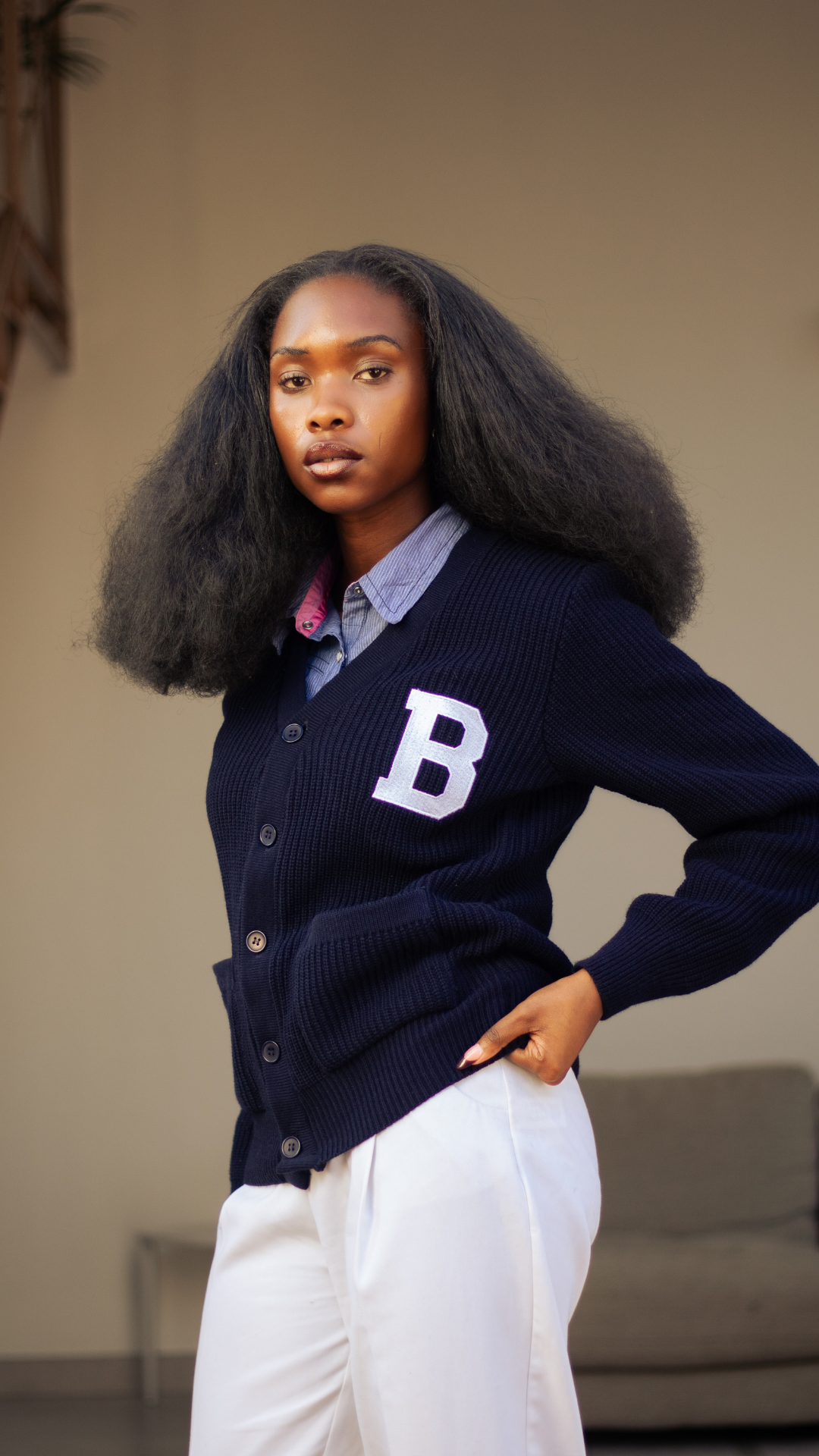 Navy B Cardigan