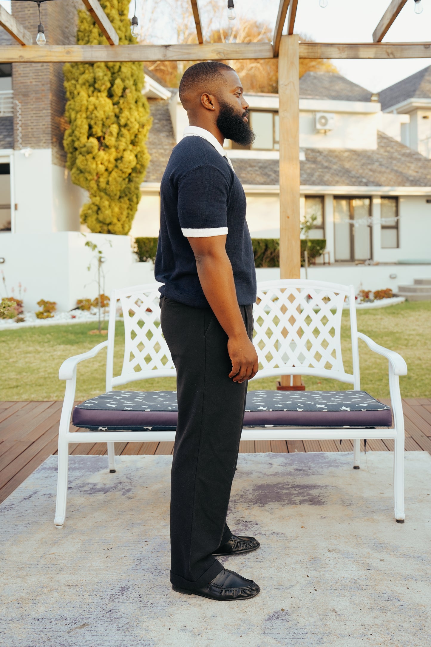 Navy Knit Golfer